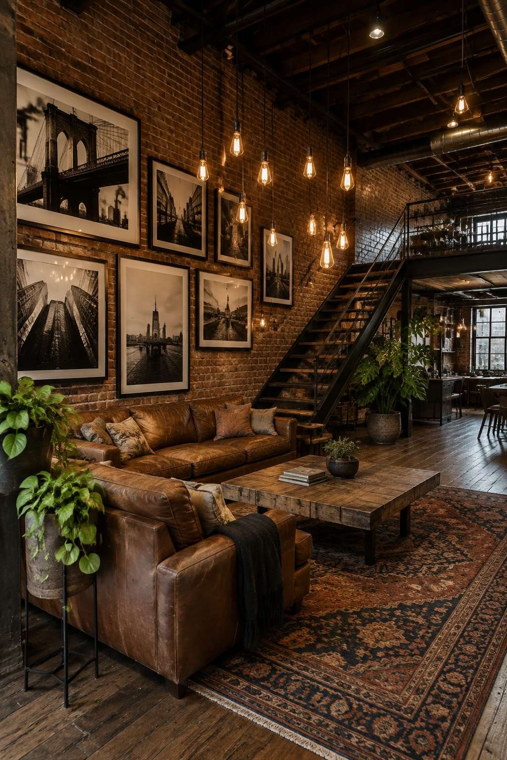 Gallery Walls and Edison Bulbs: The Curated Industrial Loft