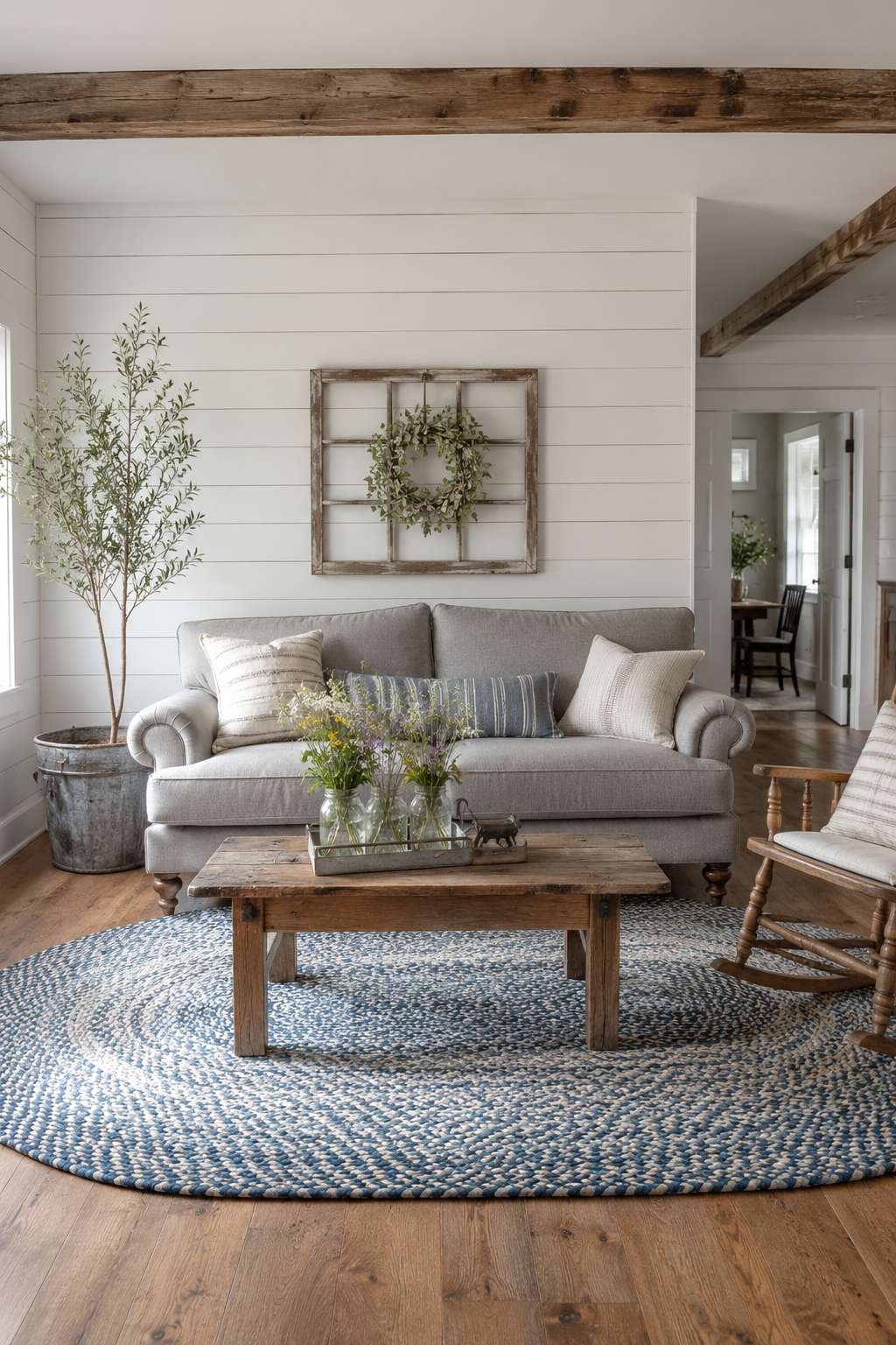 Farmhouse Charm: Rolled Arms, Reclaimed Wood, and Rural Warmth