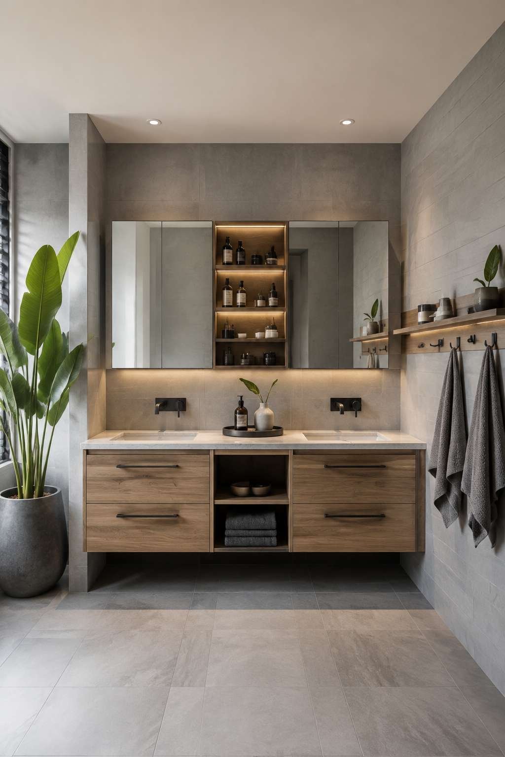 Designed for Two: Family Ensuite with a Thoughtful Double Vanity