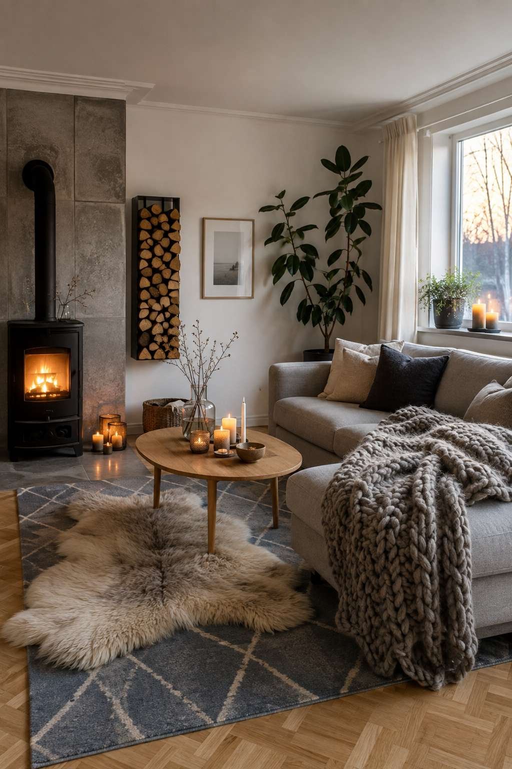 Nordic Hygge: Chunky Knits, Candlelight, and Intimate Cocoons