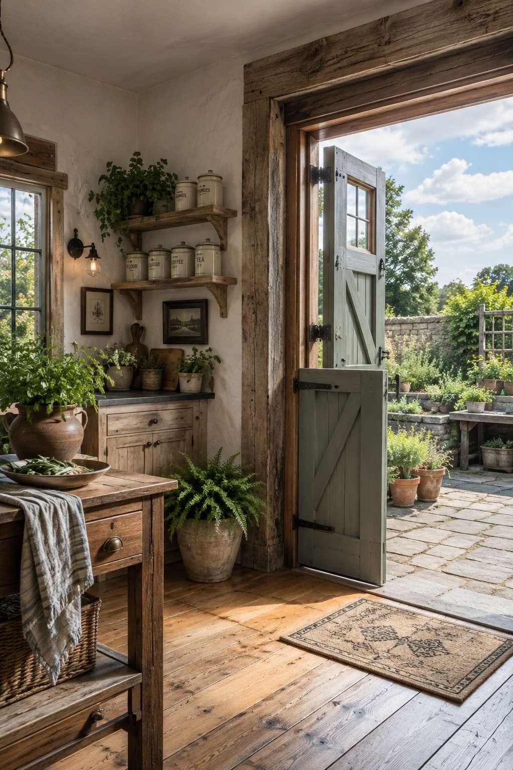 The Integrated Breakfast Nook: Rustic Intimacy