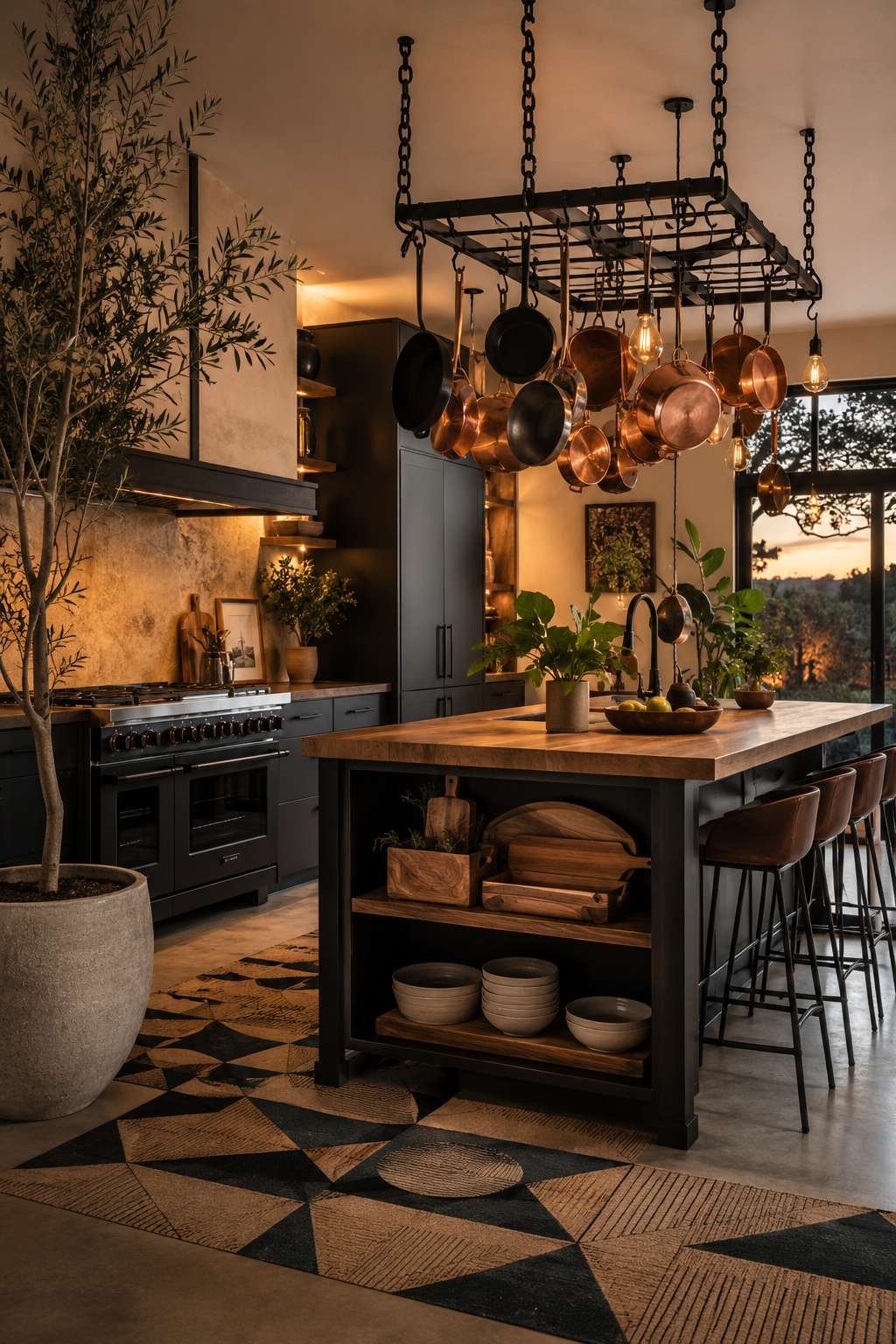 The Stone Fireplace Kitchen: Warmth as Architecture