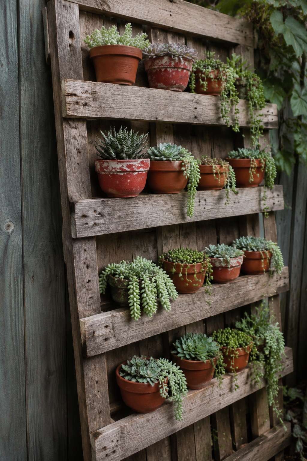 DIY Vertical Pallet Garden Wall