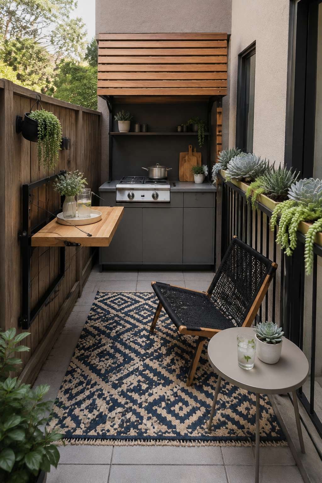 Modern Elegance: Sleek White Quartz and Cedar Pergola