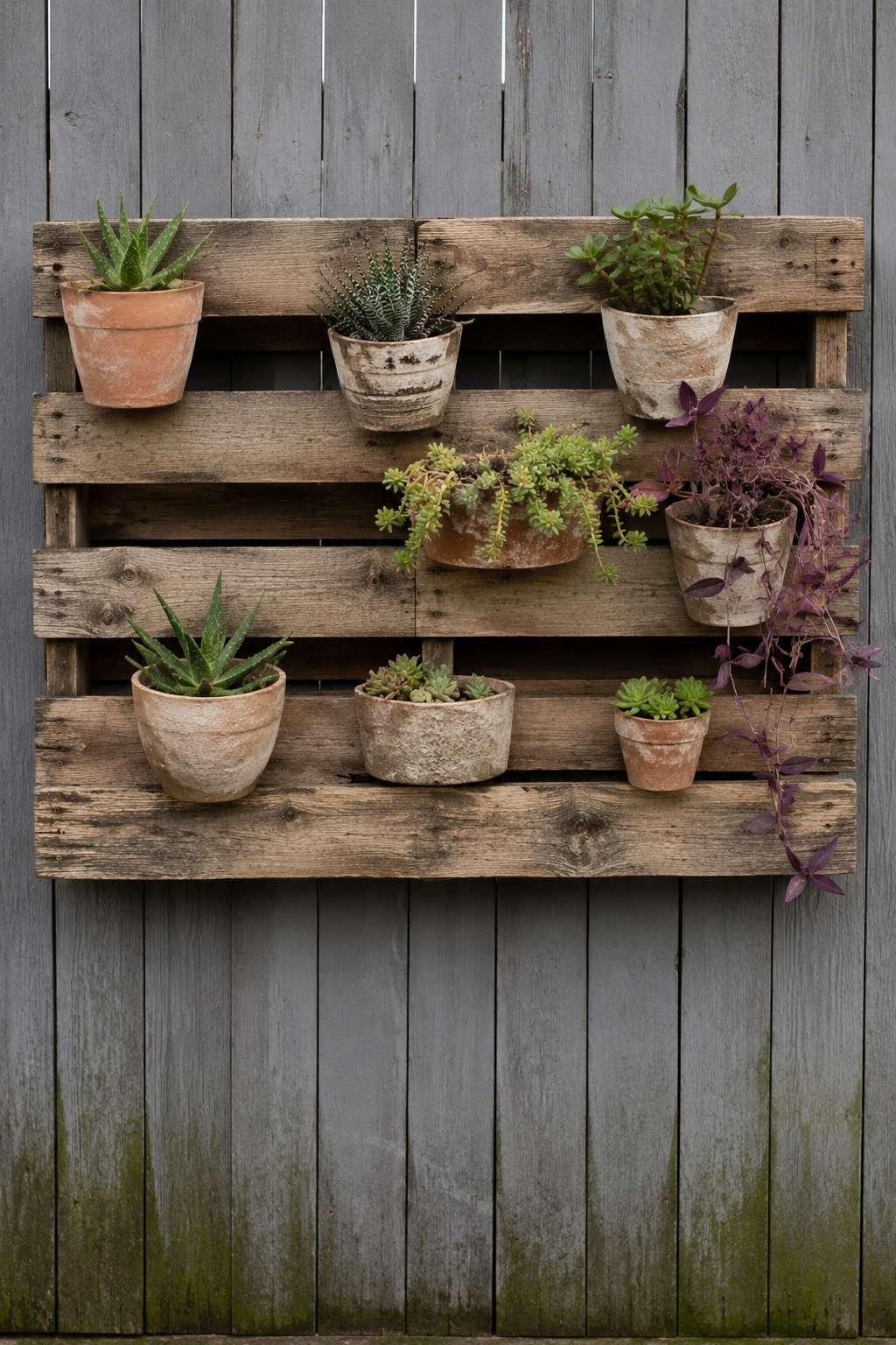 DIY Vertical Pallet Garden Wall