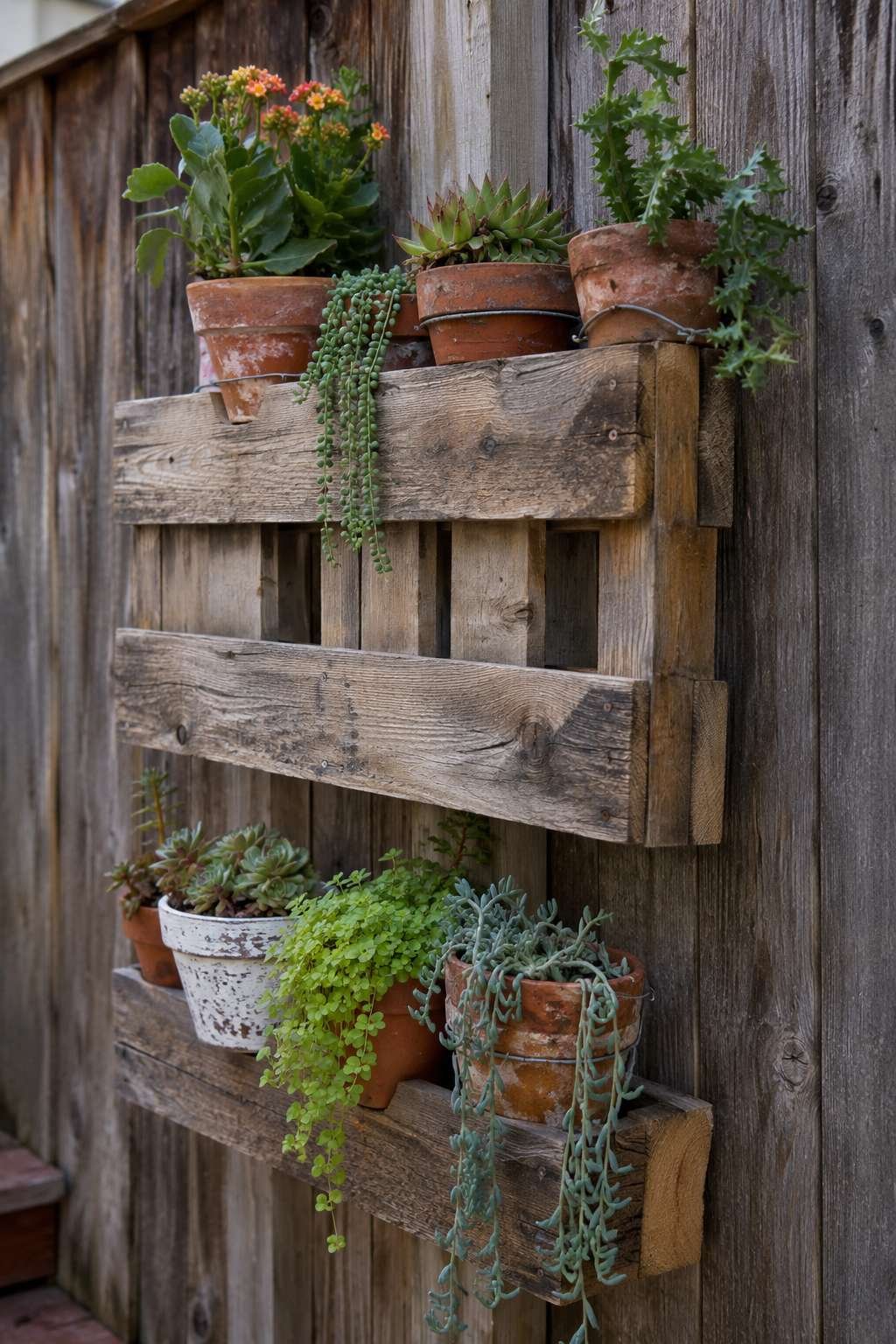 DIY Vertical Pallet Garden Wall