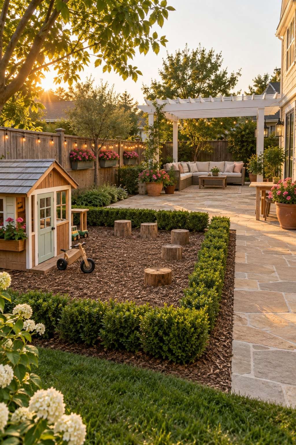 Family-Friendly Layout with Play Area and Patio