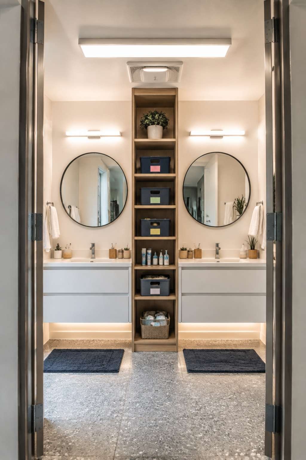 Shared Suite-Style Dual Vanity Layout