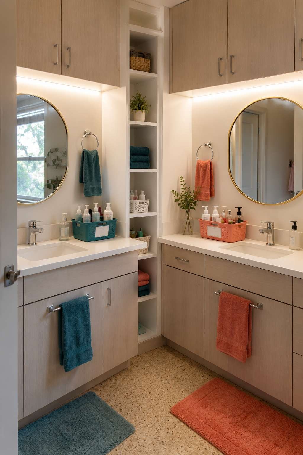 Shared Suite-Style Dual Vanity Layout