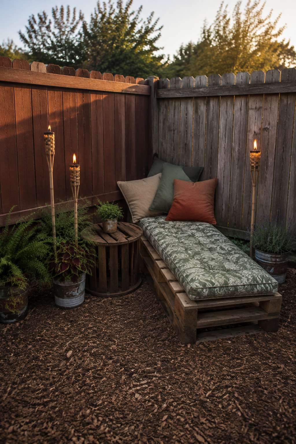 Budget-Friendly Pallet Daybed Lounge Corner