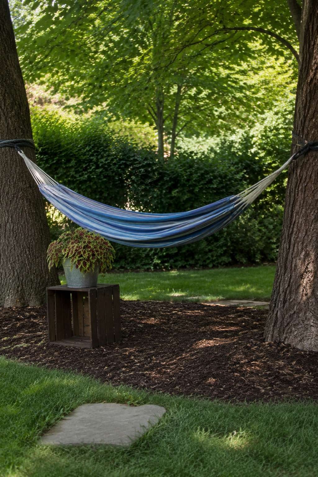 Budget Hammock Corner Between Trees