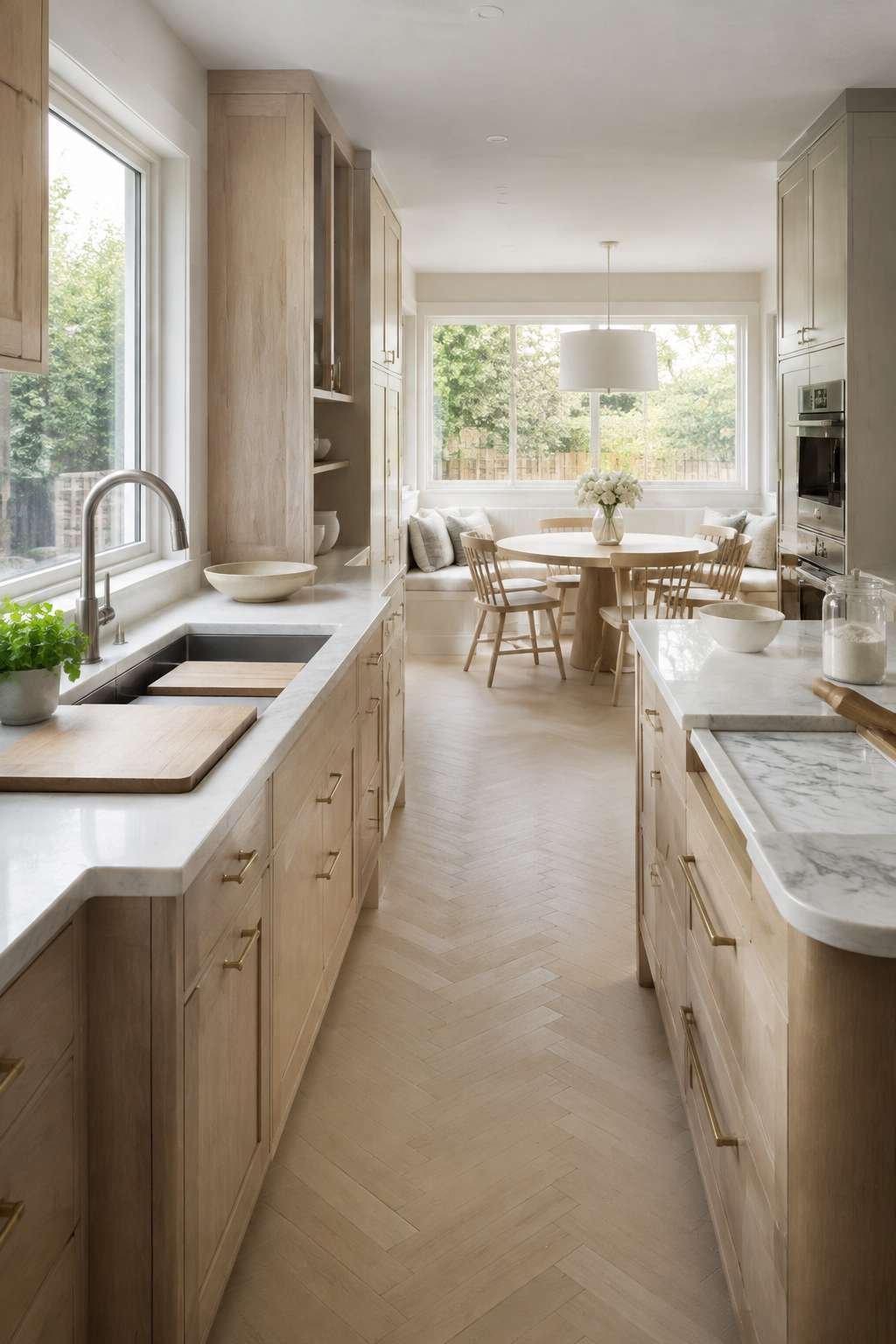 Dual-Zone Open Kitchen With Dedicated Prep and Baking Stations