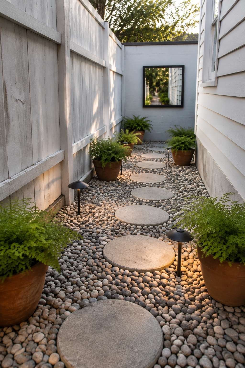 Narrow Side-Yard Walkway Transformation
