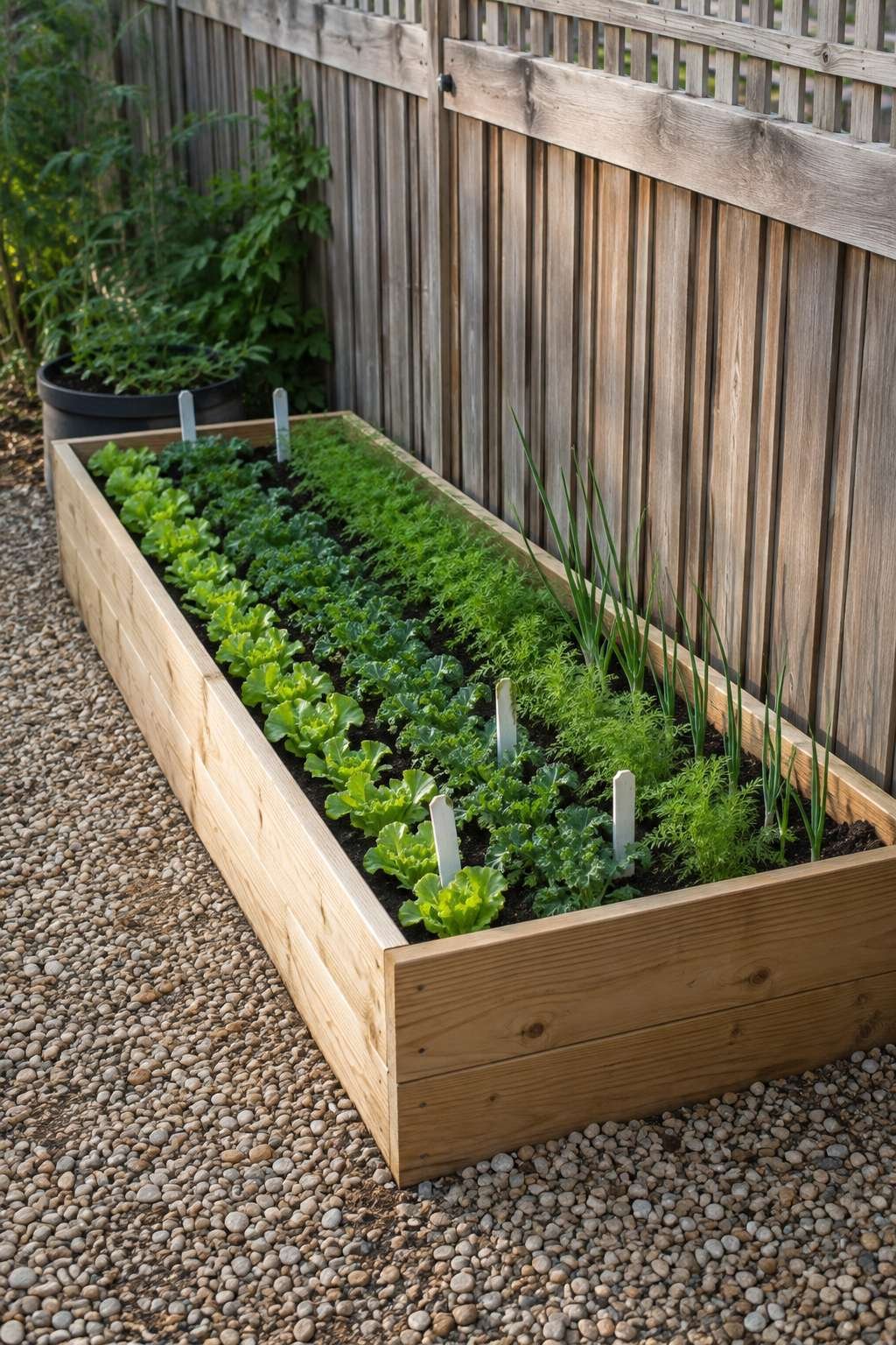 Simple Raised Garden Bed from Pine Boards