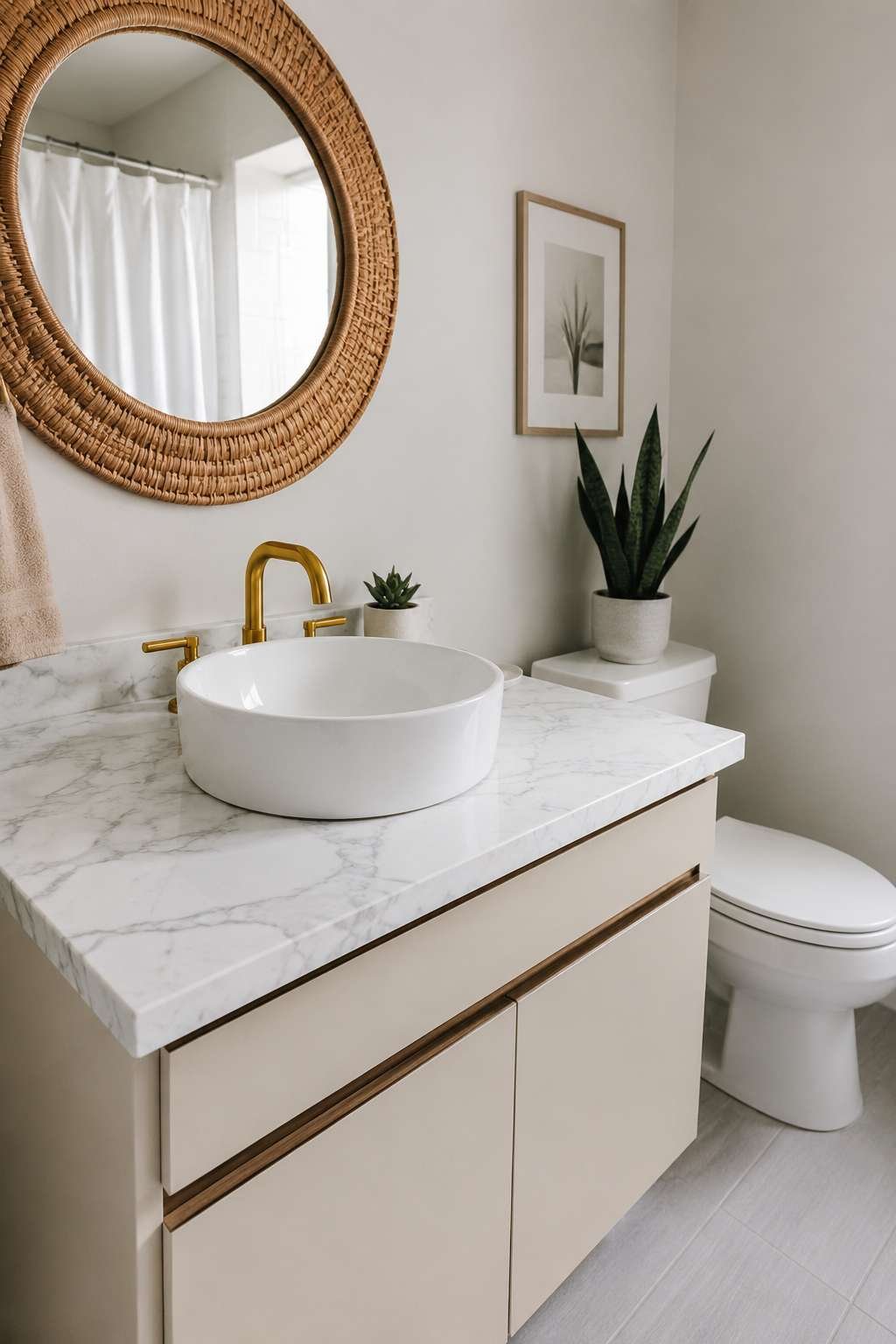 Faux-Marble Contact Paper Countertop Update