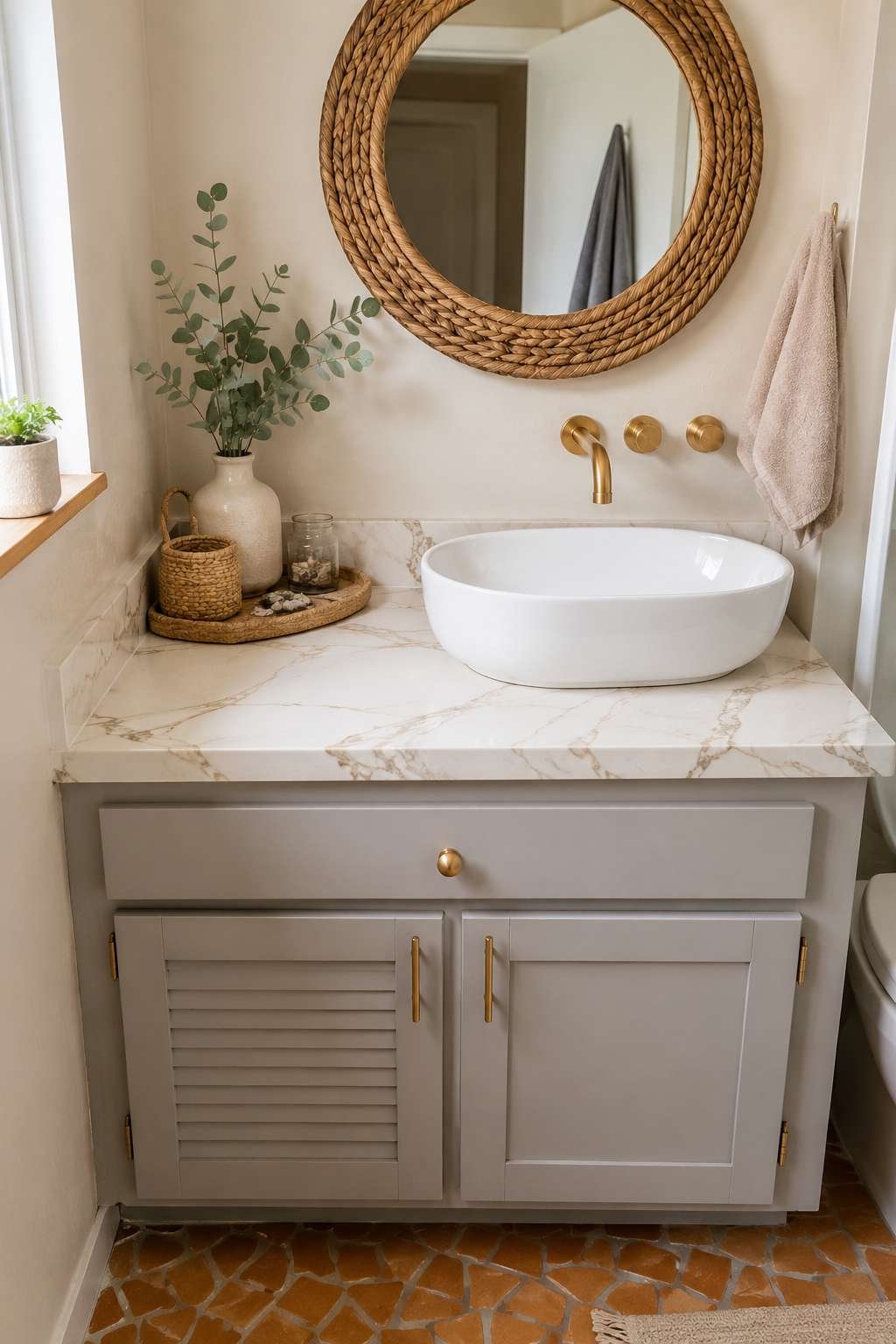 Faux-Marble Contact Paper Countertop Update
