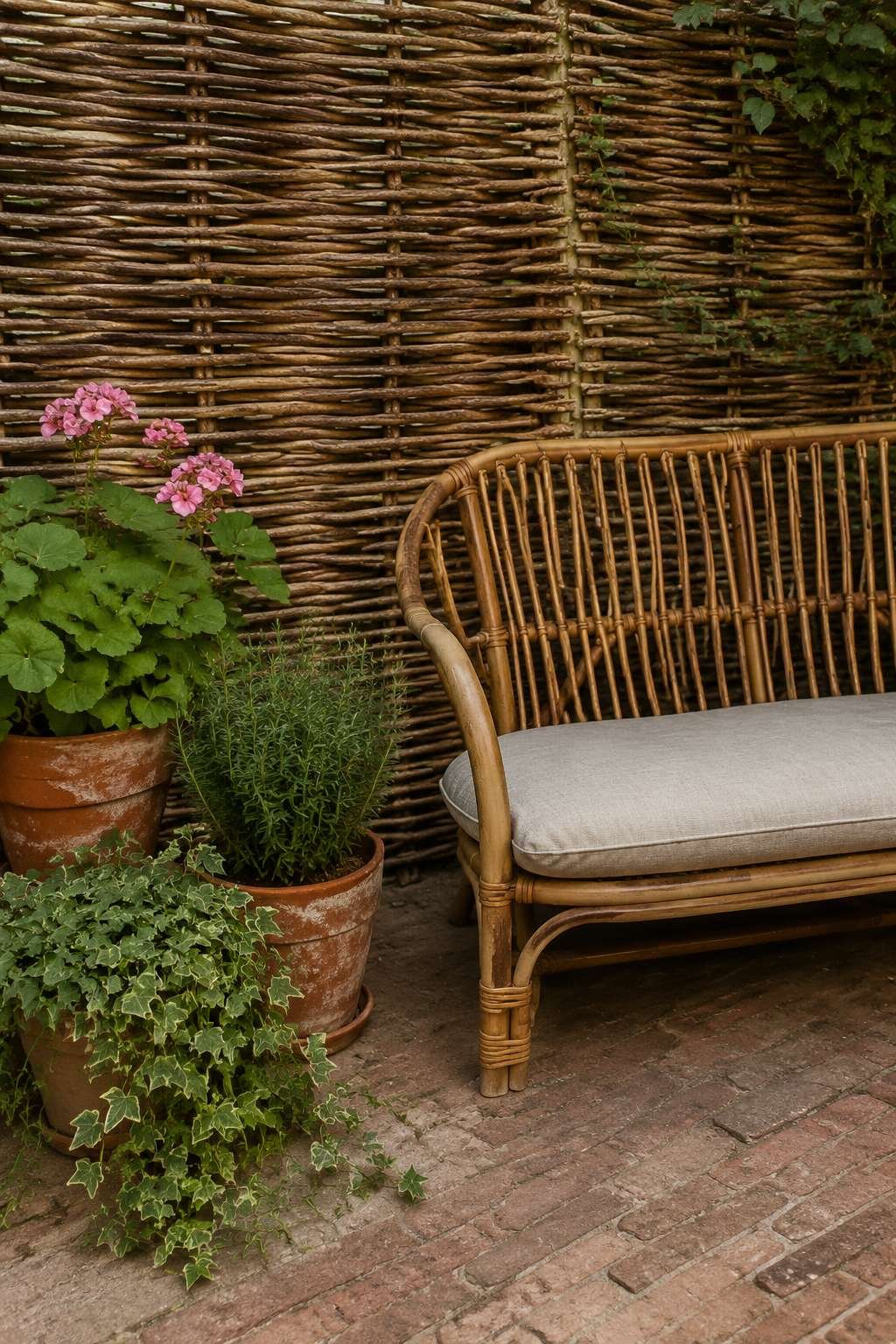 Natural Woven Willow Fence Panels