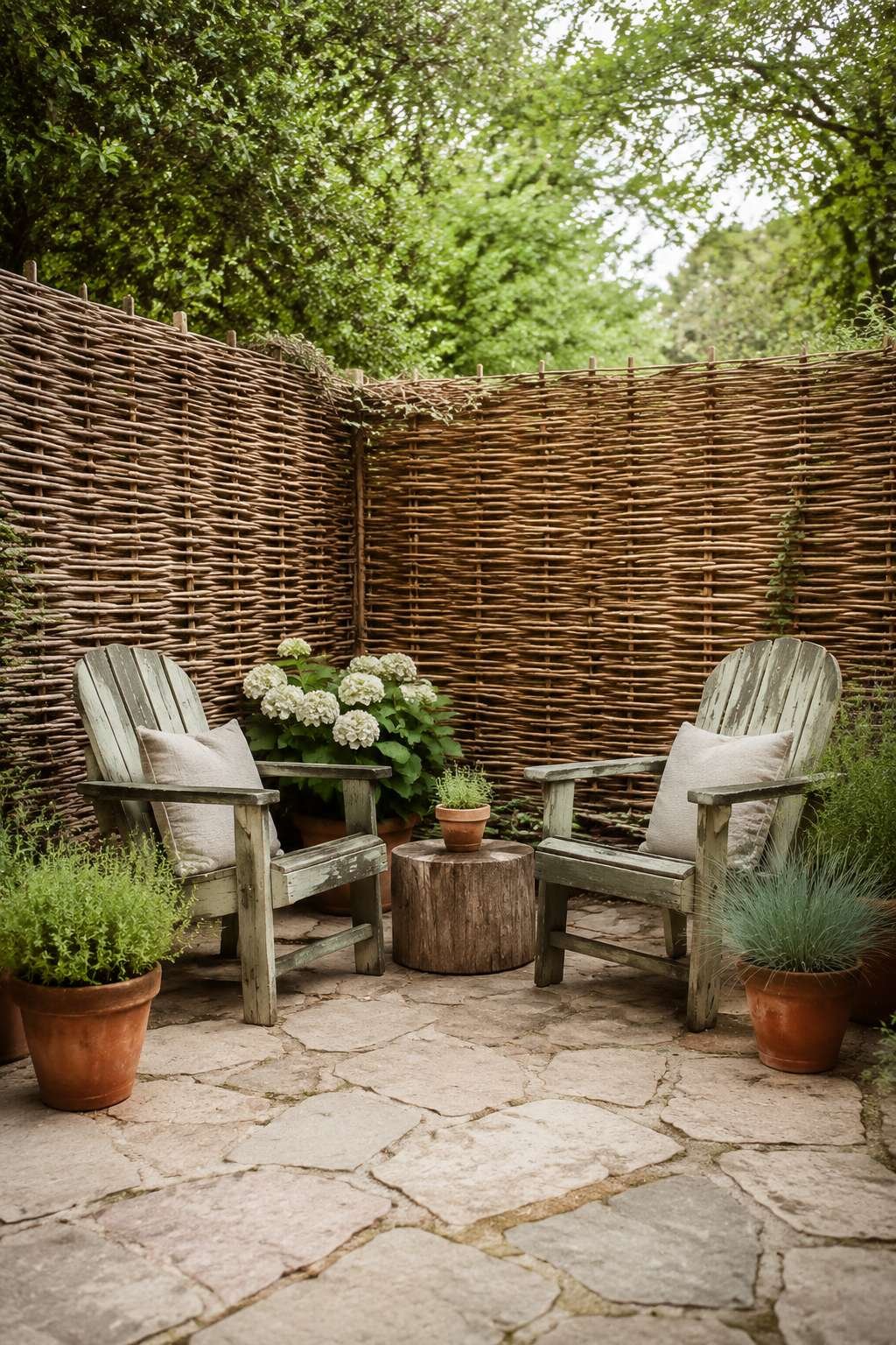 Natural Woven Willow Fence Panels