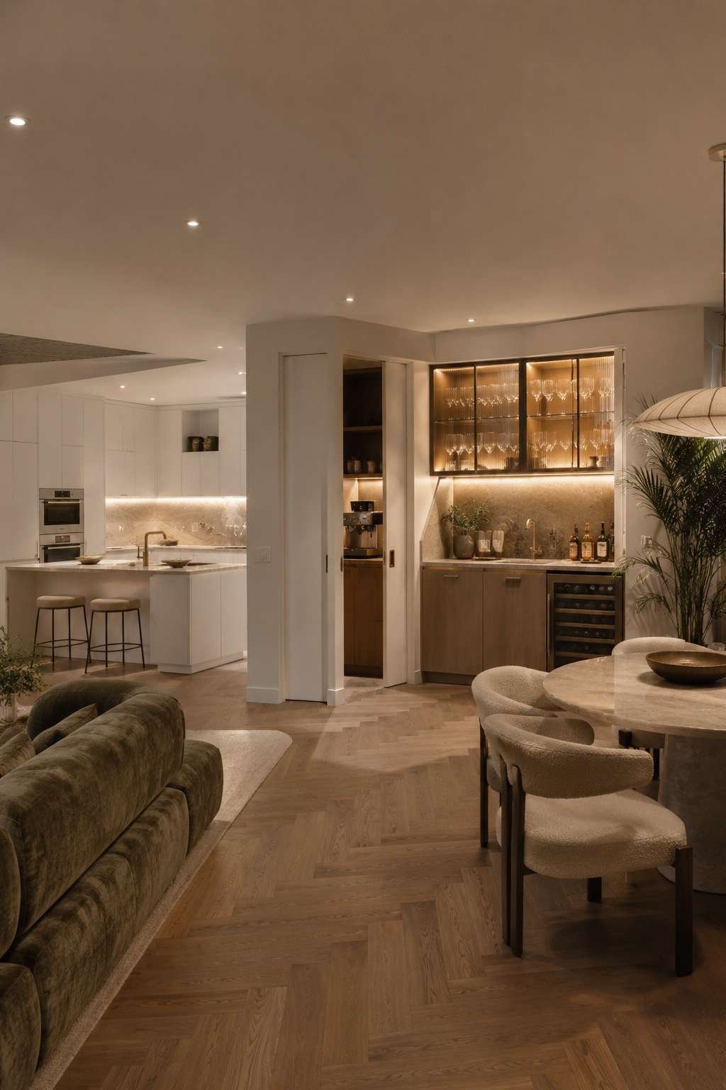 Butler's Pantry Open Kitchen With Entertaining Infrastructure