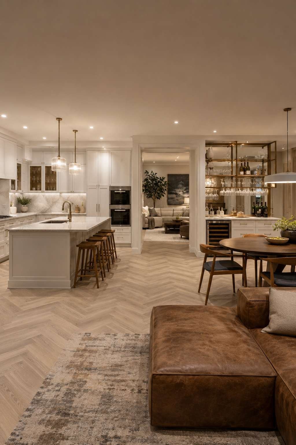Butler's Pantry Open Kitchen With Entertaining Infrastructure