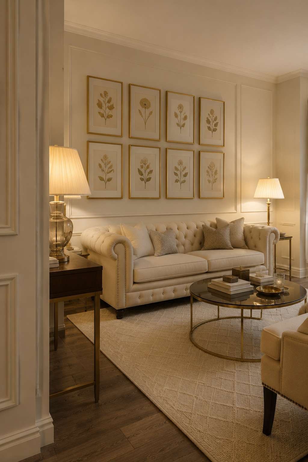 Curated Refinement: Gallery Wall and Chesterfield Velvet