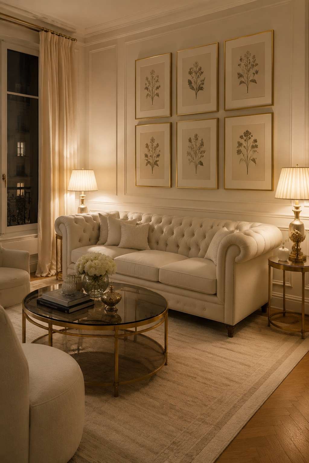 Curated Refinement: Gallery Wall and Chesterfield Velvet