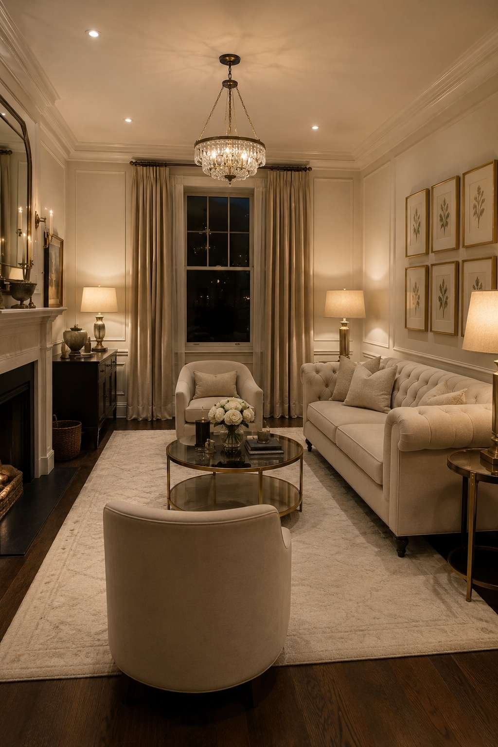 Curated Refinement: Gallery Wall and Chesterfield Velvet