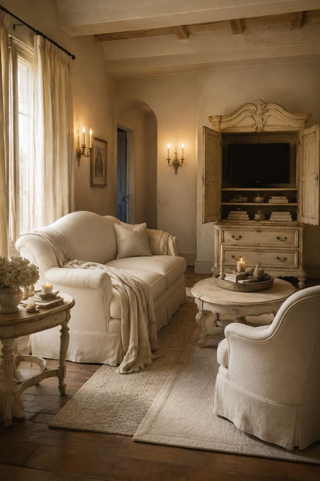 Romantic Nostalgia: Camelback Sofas and Candlelit Ambiance