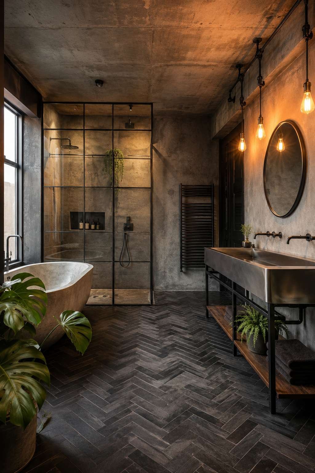 Industrial Loft: Polished Concrete and Blackened Steel